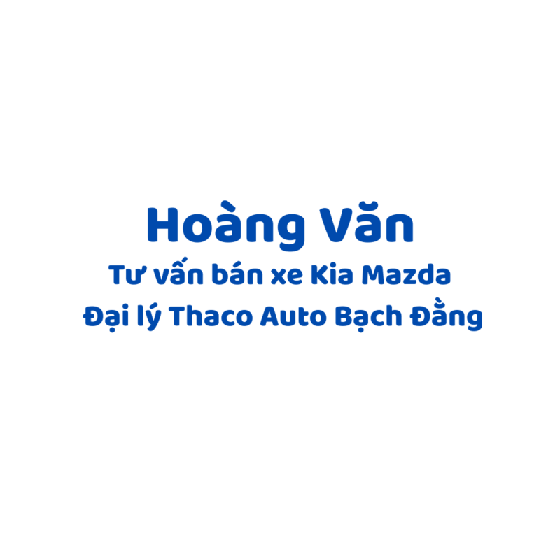 THACO AUTO BẠCH ĐẰNG – HÀ NỘI – NGUYỄN HOÀNG VĂN – 0969 803 871